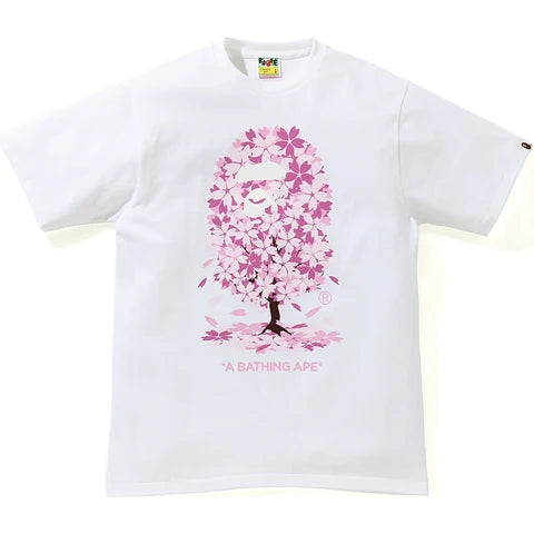 BAPE Sakura Tree Tee White Men's - SS20 - US Black & White
