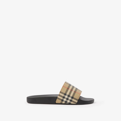 BURBERRY Check Slides