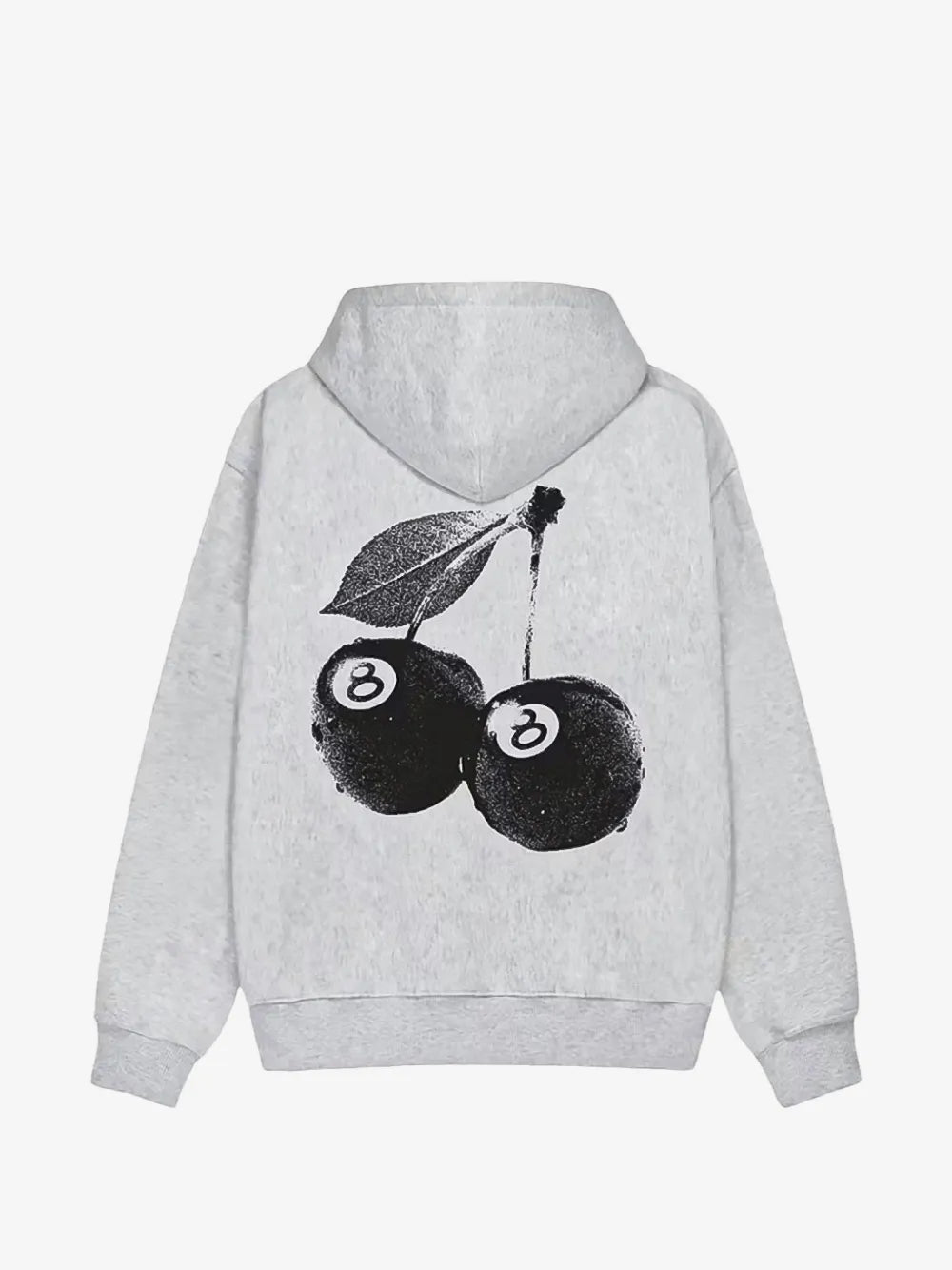 Stüssy Cherries drawstring hoodie Black/White