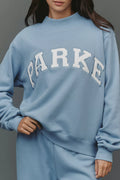 PARKE Varsity Mock-Neck Sweatshirt SKY