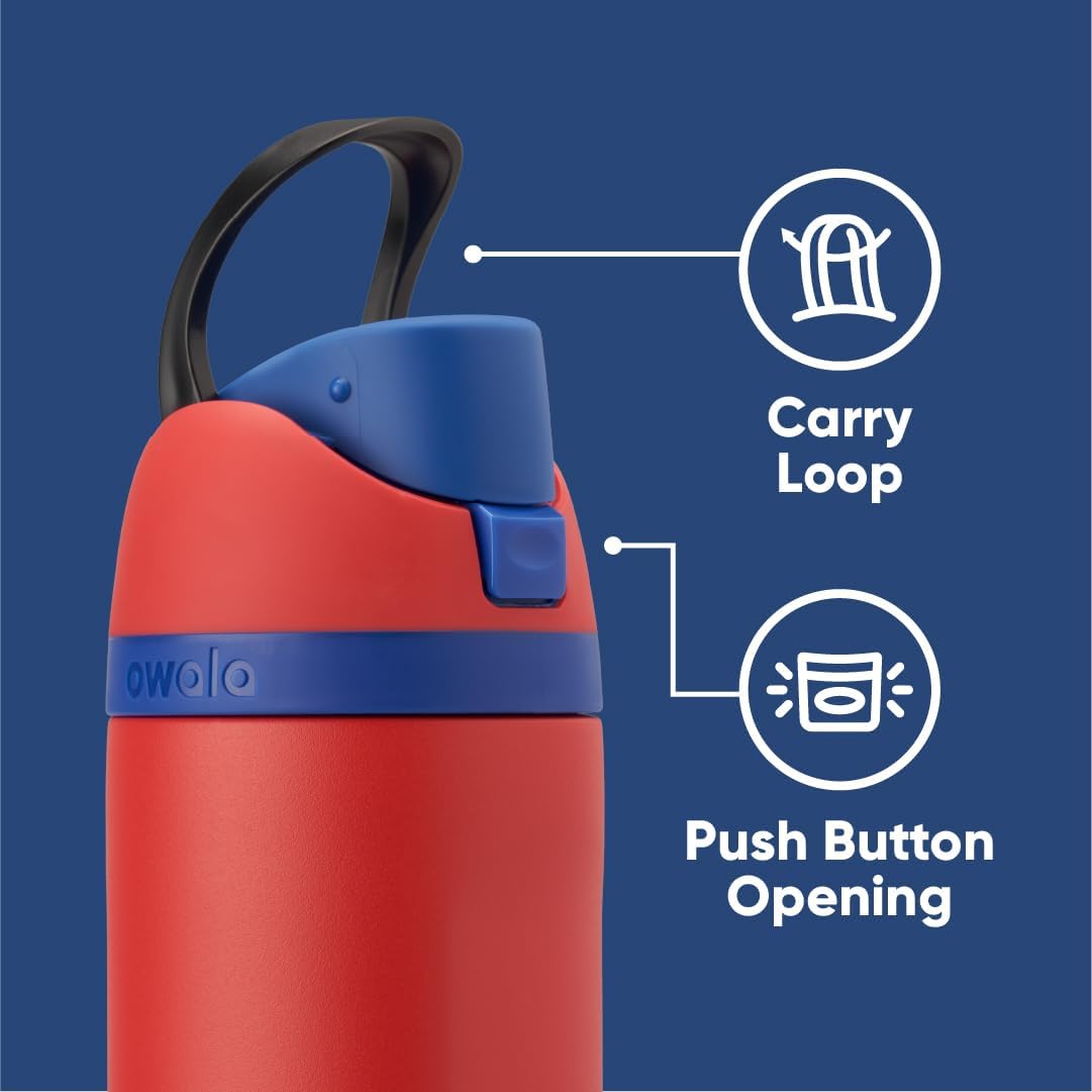 Owala Marvel FreeSip Stainless Steel Water Bottle 24 oz Spiderman
