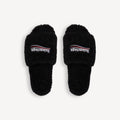 Balenciaga Women's Furry Open Mule in Black