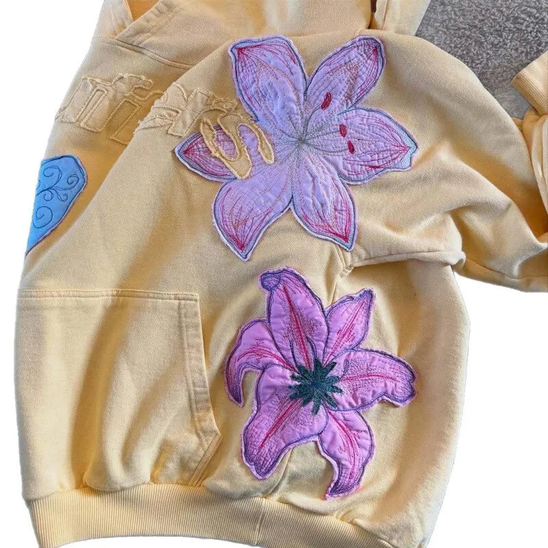 Scuffers Shark Flower Hoodie Y2K TRENDING RARE
