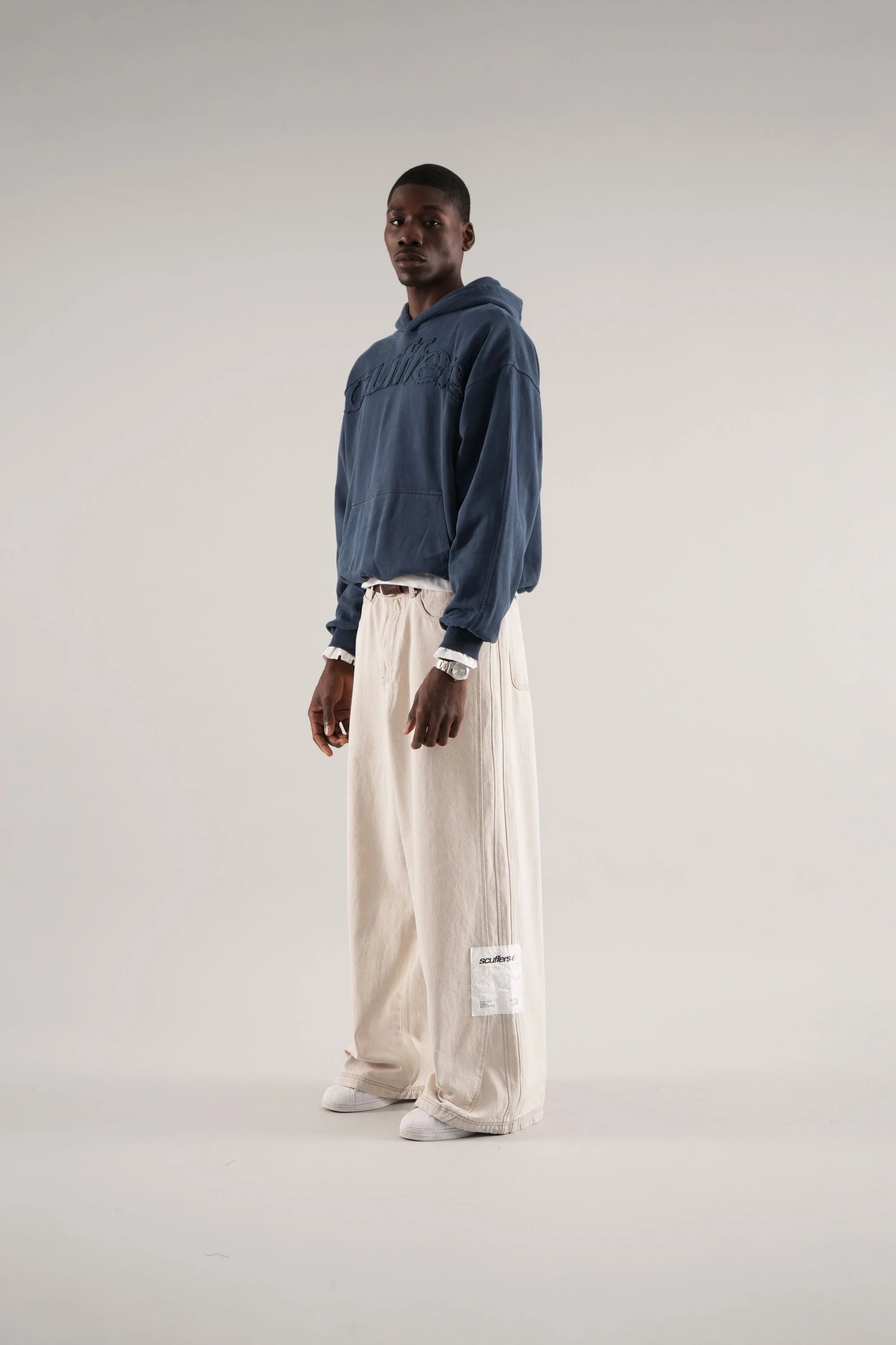 Raw Blue Scuffers Hoodie Y2K