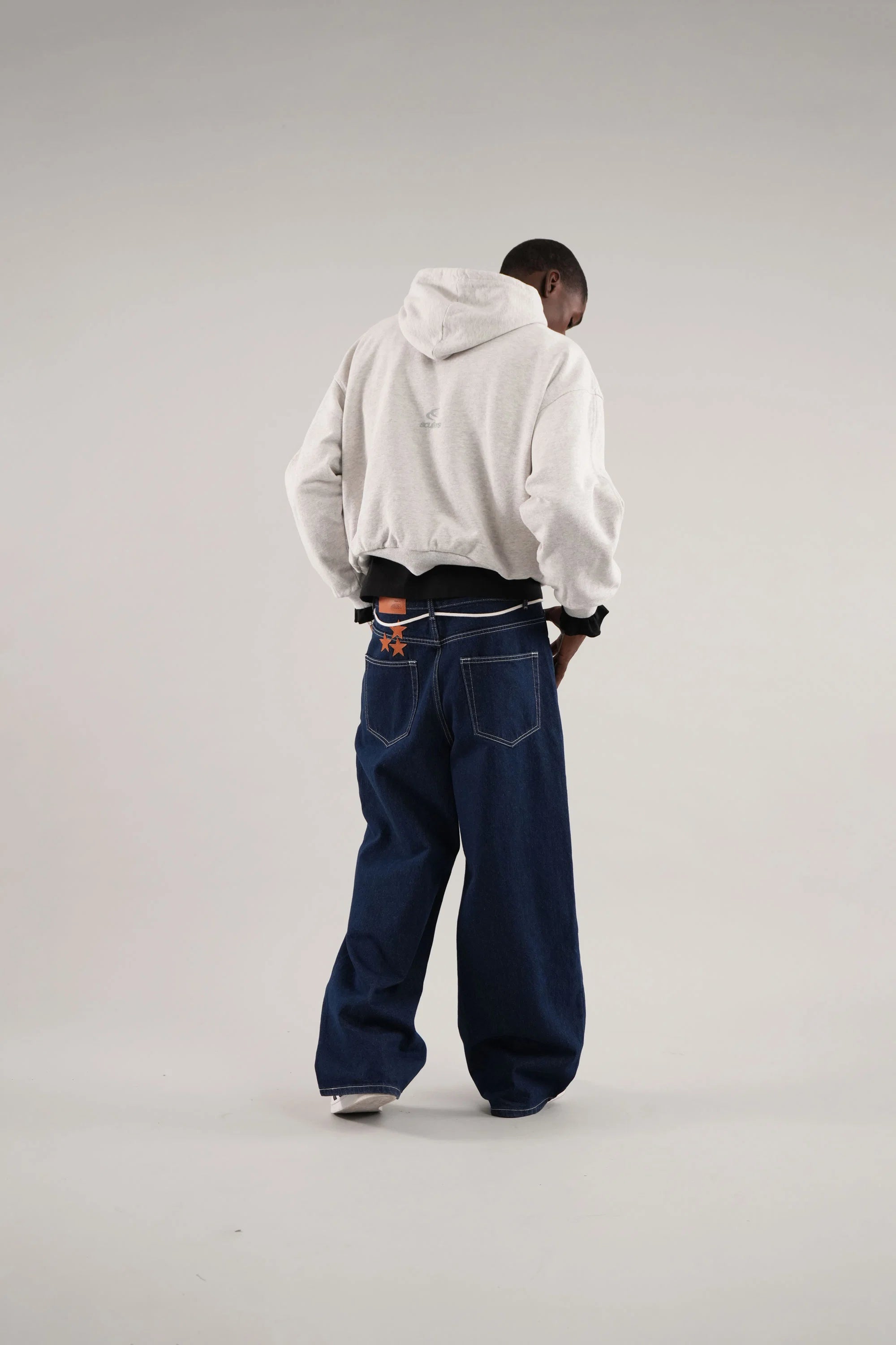 Raw Light Grey Scuffers Hoodie Y2K