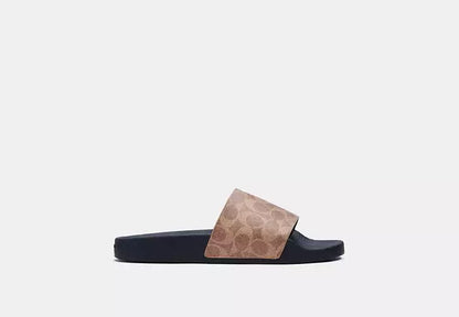Coach Pool Slide In Signature Canvas