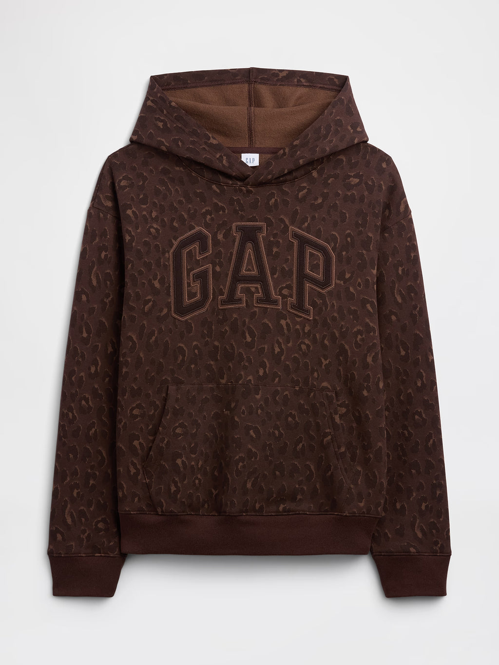 Relaxed Gap Logo Hoodie Cheetah Print