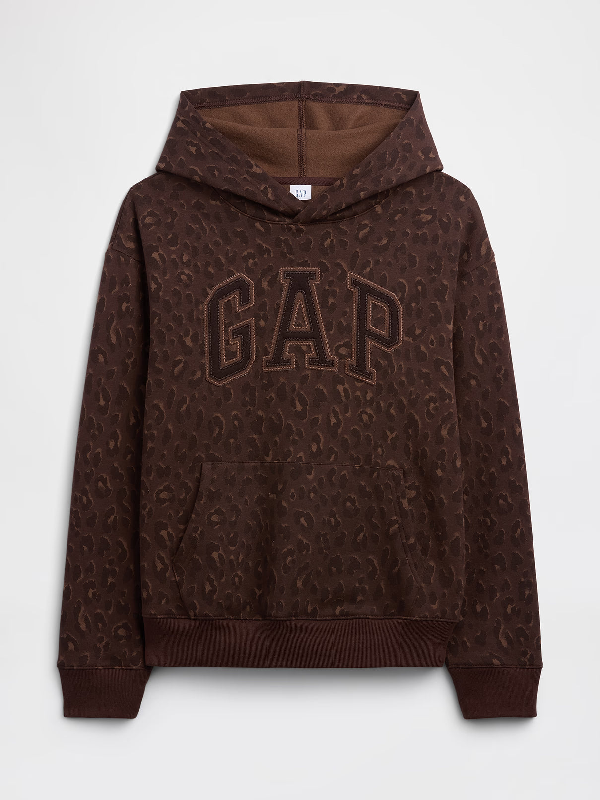 Relaxed Gap Logo Hoodie Cheetah Print