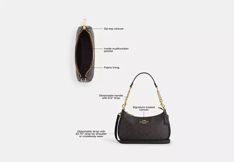 Coach Teri Shoulder Bag In Signature Canvas TRENDING